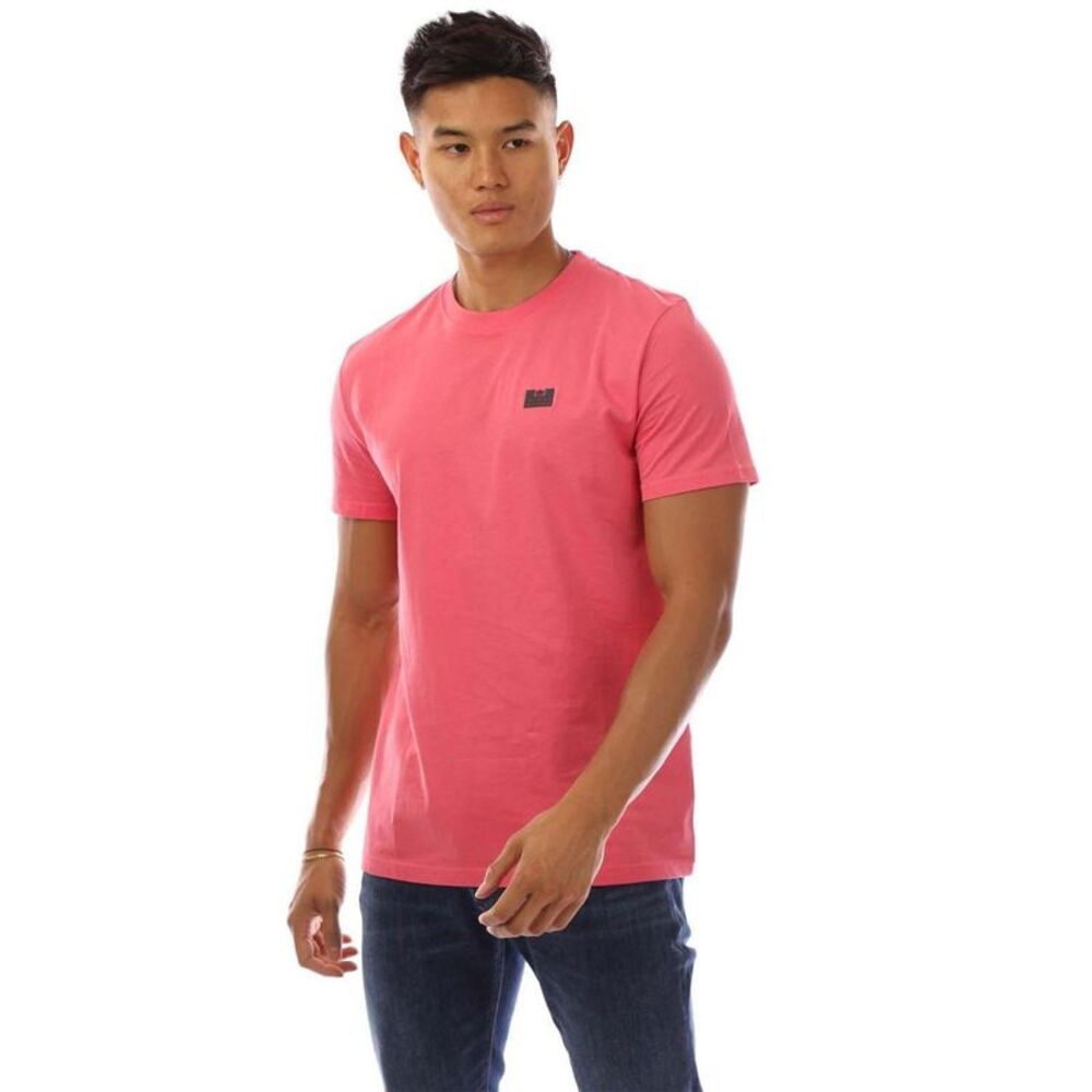 Weekend Offender Mens Bridgetown Plain Logo Regular T-Shirt / Rose